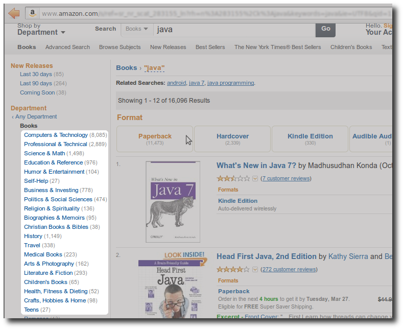 amazon discrete query