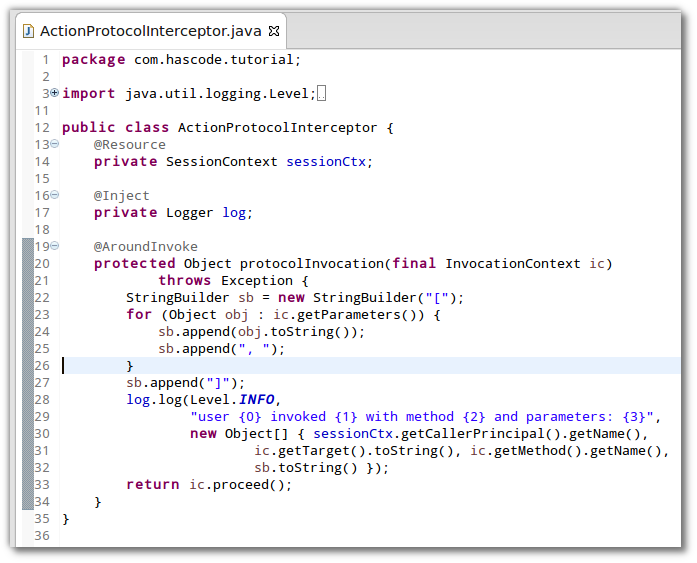 around invoce interceptor class