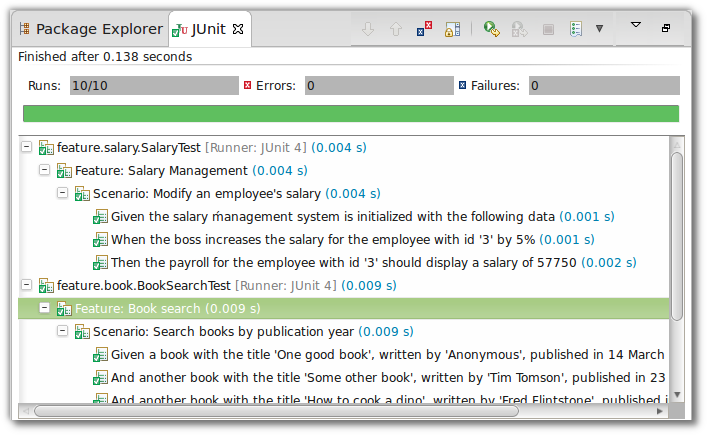 cucumber second test in junit runner