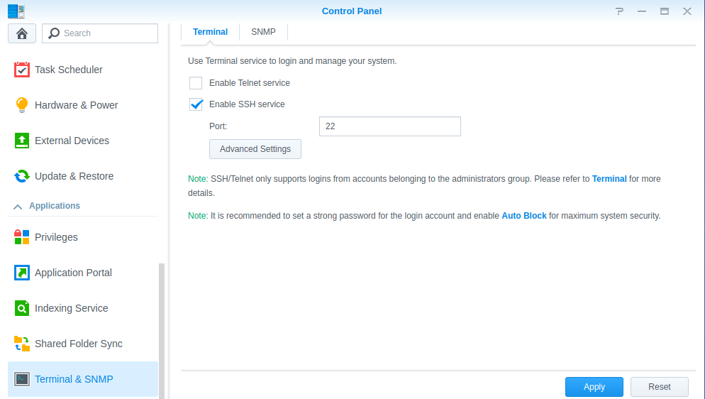 synology-ssh-activation