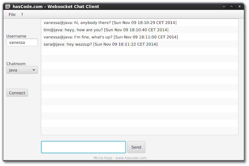 javafx chat client