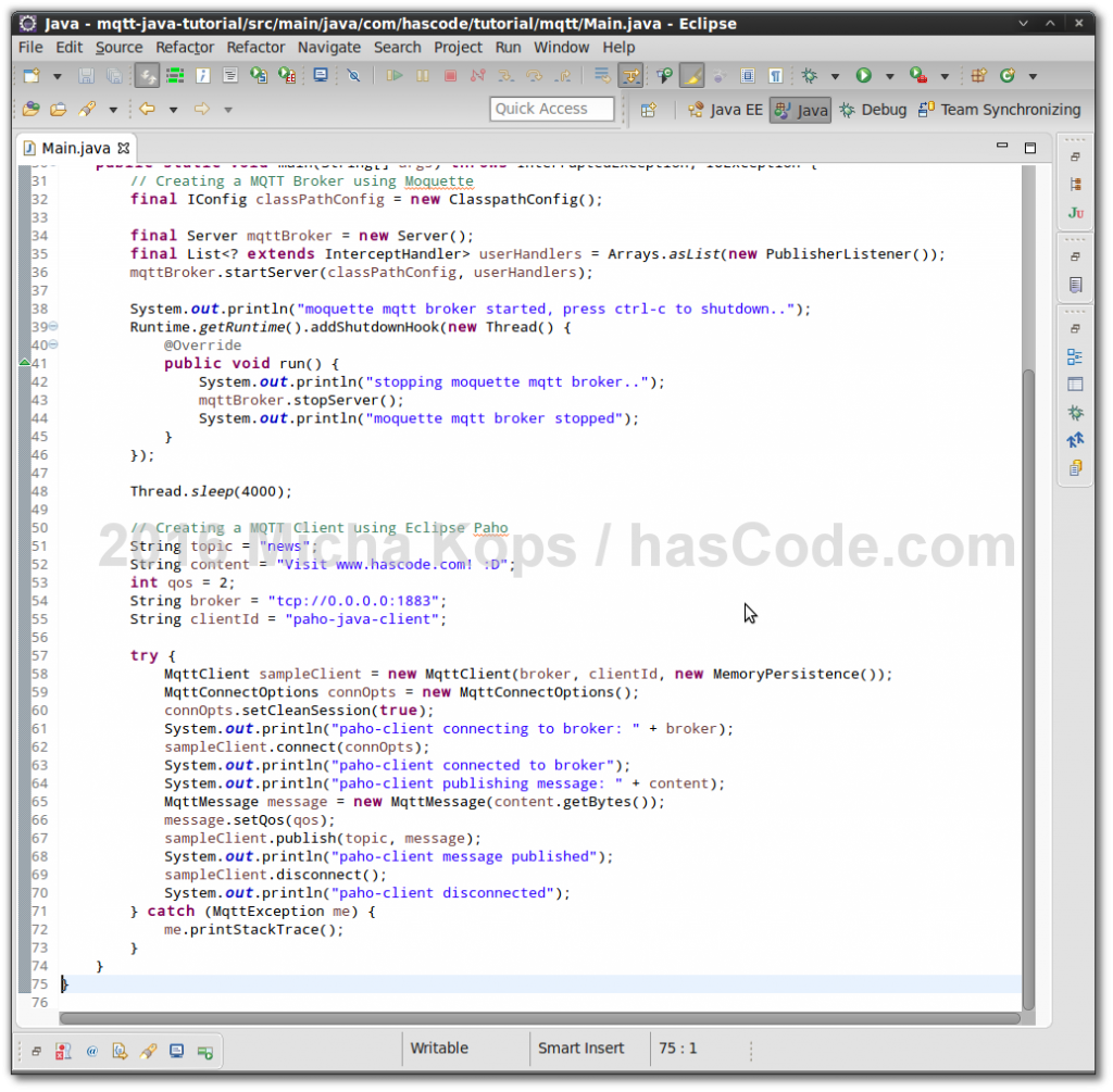 MQTT Sample Application
