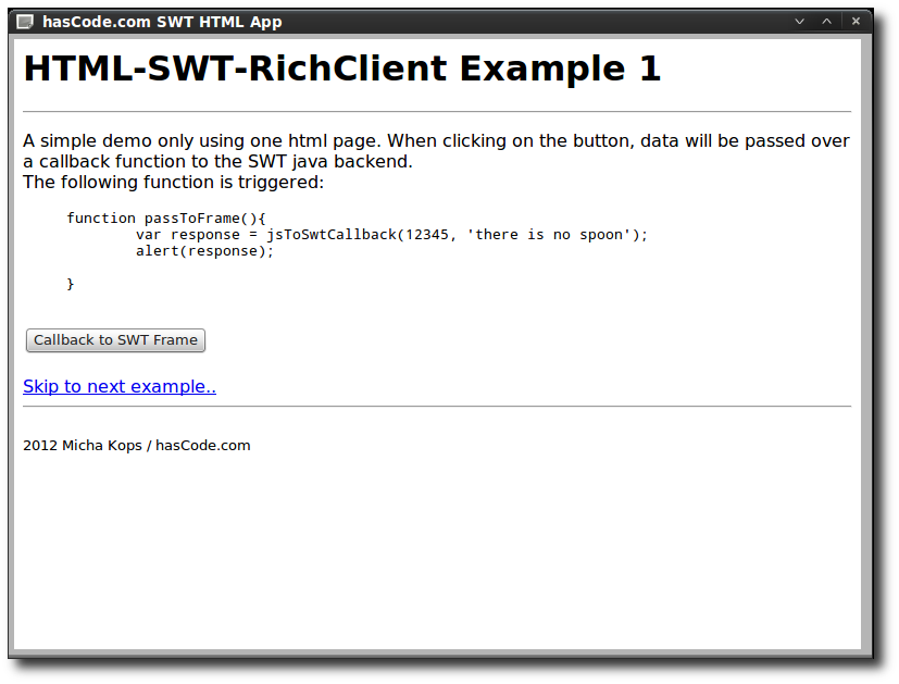 richclient example 1