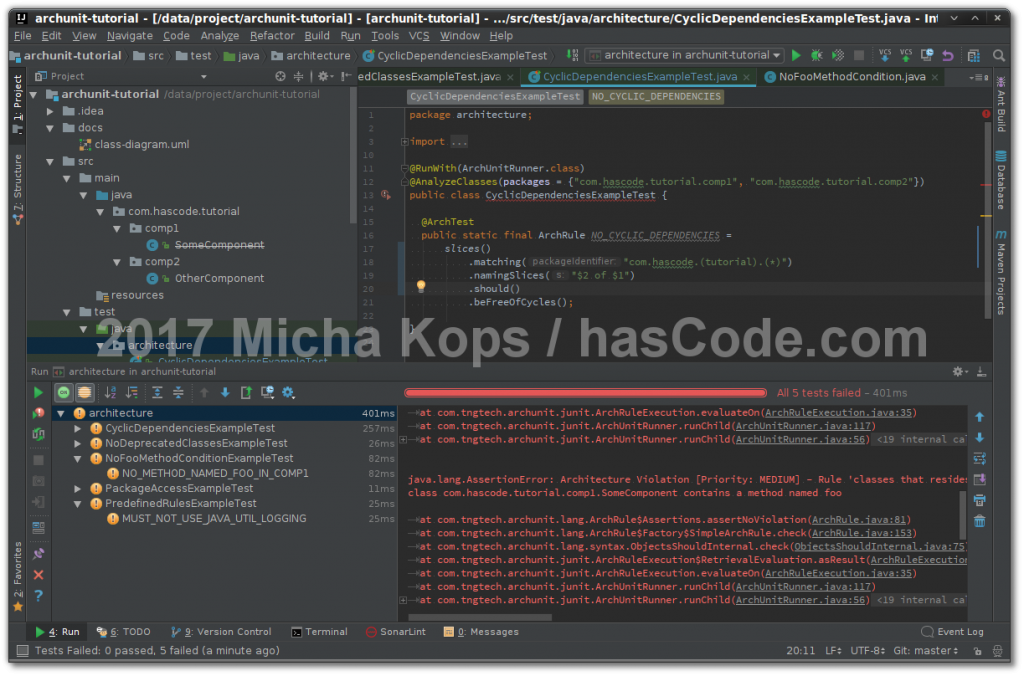 running archunit in intellij 1024x676