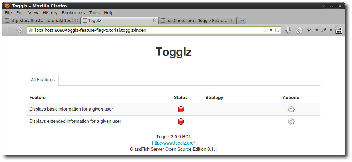 togglz configuration panel