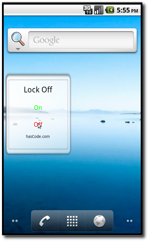 widget lock off